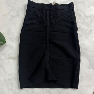 Black Bebe bandage skirt